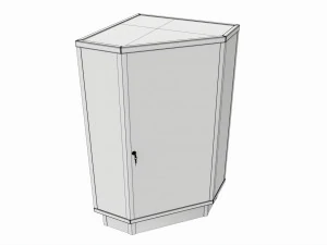 Store Corner Glass Showcase 3D Model