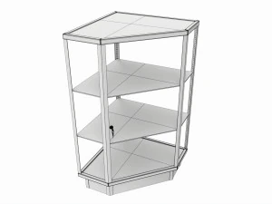 Store Corner Glass Showcase 3D Model