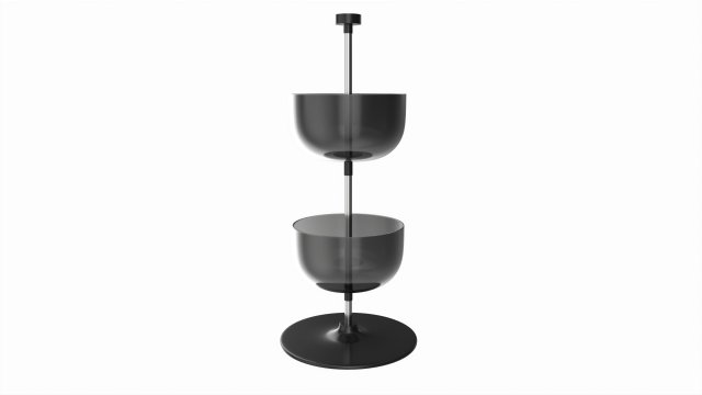 Store Counter Top 2-tier Spinning Bowl Display 3D Model .c4d .max .obj .3ds .fbx .stl .blend 