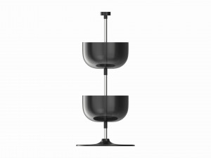 Store Counter Top 2-tier Spinning Bowl Display 3D Model