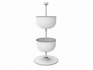 Store Counter Top 2-tier Spinning Bowl Display 3D Model