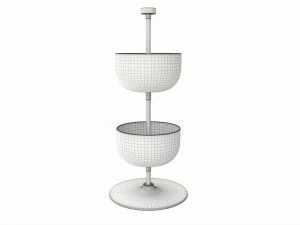 Store Counter Top 2-tier Spinning Bowl Display 3D Model