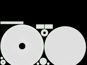 Store Counter Top 2-tier Spinning Bowl Display 3D Model