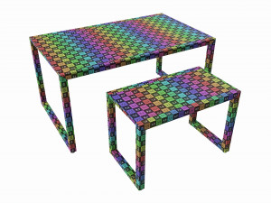 Store Display Nesting Tables 3D Model