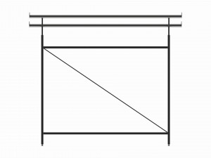 Store double bar rack 3D Модель