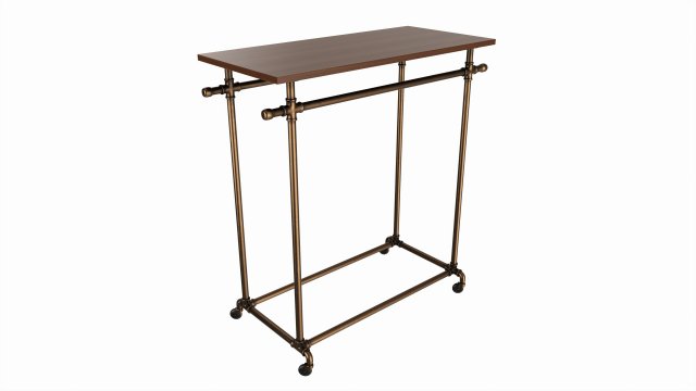 Store double bar rack system 3D Модель .c4d .max .obj .3ds .fbx .stl .blend 