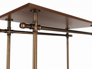 Store double bar rack system 3D Модель