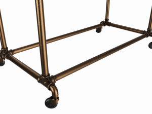 Store double bar rack system 3D Модель