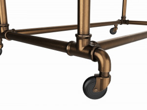 Store double bar rack system 3D Модель