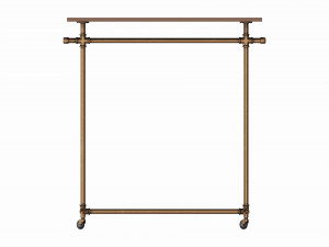 Store double bar rack system 3D Модель