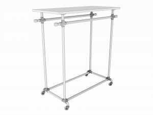 Store double bar rack system 3D Модель