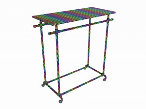 Store double bar rack system 3D Модель