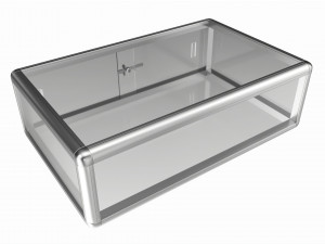 Store Flat Counter Top Glass Showcase Modèle 3D