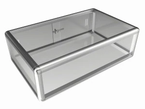 Store Flat Counter Top Glass Showcase 3D Model