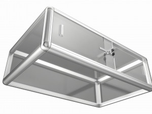 Store Flat Counter Top Glass Showcase Modèle 3D