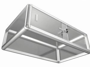 Store Flat Counter Top Glass Showcase 3D Model