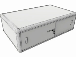 Store Flat Counter Top Glass Showcase 3D Model