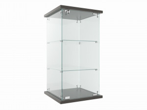 Store Frameless Counter Top Glass Tower Showcase 3D Model