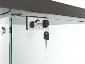 Store Frameless Counter Top Glass Tower Showcase 3D Model