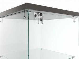 Store Frameless Counter Top Glass Tower Showcase 3D Model