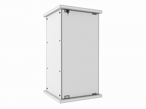 Store Frameless Counter Top Glass Tower Showcase 3D Model