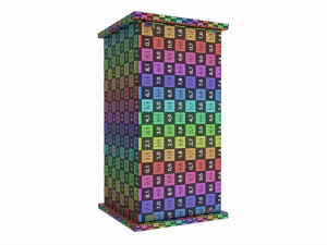 Store Frameless Counter Top Glass Tower Showcase 3D Model