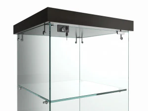 Store Frameless Glass Tower Showcase 3D Model