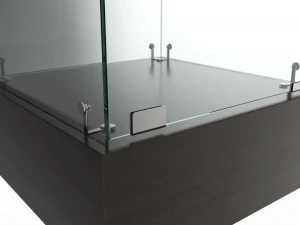 Store Frameless Glass Tower Showcase 3D Model