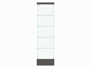 Store Frameless Glass Tower Showcase 3D Model