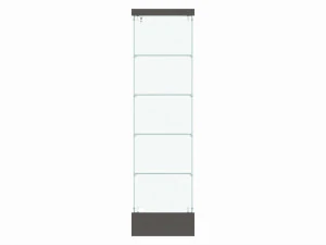 Store Frameless Glass Tower Showcase 3D Model