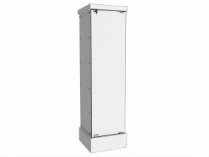 Store Frameless Glass Tower Showcase 3D Model