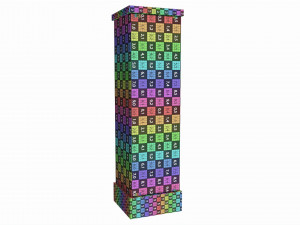 Store Frameless Glass Tower Showcase 3D Model
