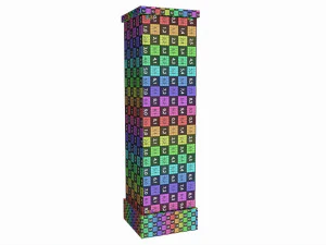 Store Frameless Glass Tower Showcase 3D Model