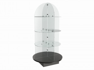 Store Glass Bullet Display with Base Modelo 3D