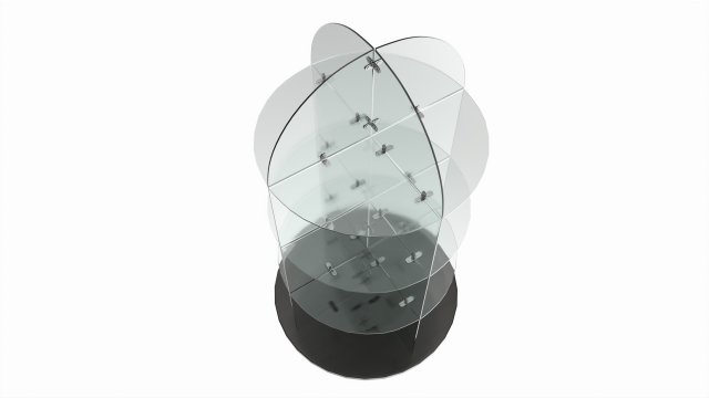 Store Glass Bullet Display with Base 3D Model in Other 3DExport