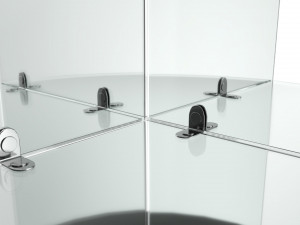 Store Glass Bullet Display with Base Model 3D