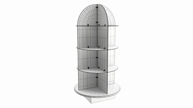 Store Glass Bullet Display with Base 3D Model in Other 3DExport