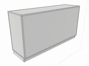 Store Glass Cabinet Showcase Large Modelo 3D