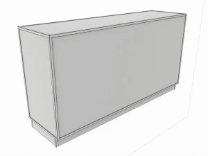 대형 유리 캐비닛 쇼케이스 저장 3D 모델