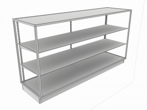 Store Glass Cabinet Showcase Large Modelo 3D