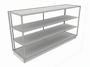 대형 유리 캐비닛 쇼케이스 저장 3D 모델