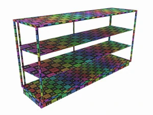 대형 유리 캐비닛 쇼케이스 저장 3D 모델