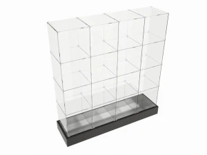 Store Glass Cube Display Shelf 3D Model