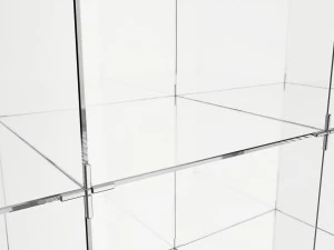 Store Glass Cube Display Shelf 3D Model