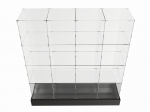 Store Glass Cube Display Shelf 3D Model