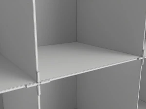 Store Glass Cube Display Shelf 3D Model