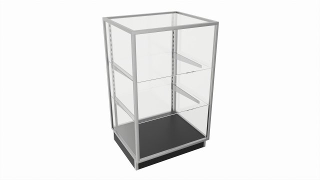 Store Glass Shelf Showcase Low 3D Model .c4d .max .obj .3ds .fbx .stl .blend 