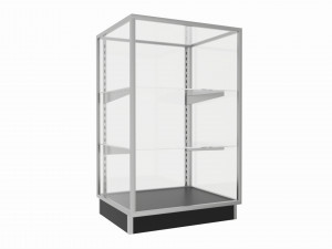 Store Glass Shelf Showcase Low 3D Model