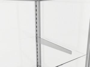 Store Glass Shelf Showcase Low 3D Model