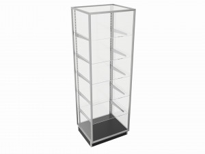 Store Glass Shelf Showcase Tall 3D Model